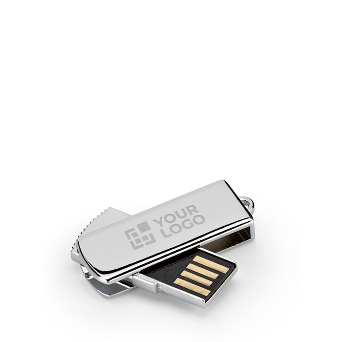Uitschuifbare metalen USB in chroom