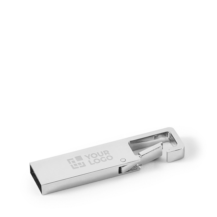 Rechthoekige metalen USB met karabijnhaak