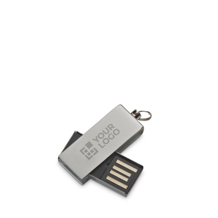 Aluminium USB met gekleurde draaiclip