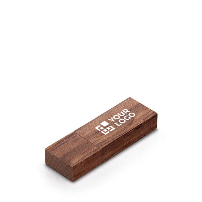 USB van walnoothout met afsluitdop