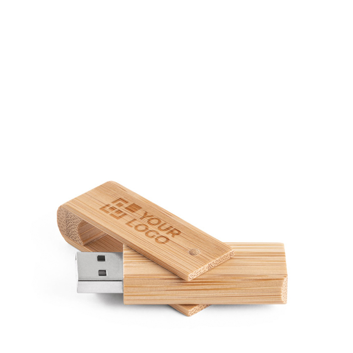 Draaibare USB van bamboehout