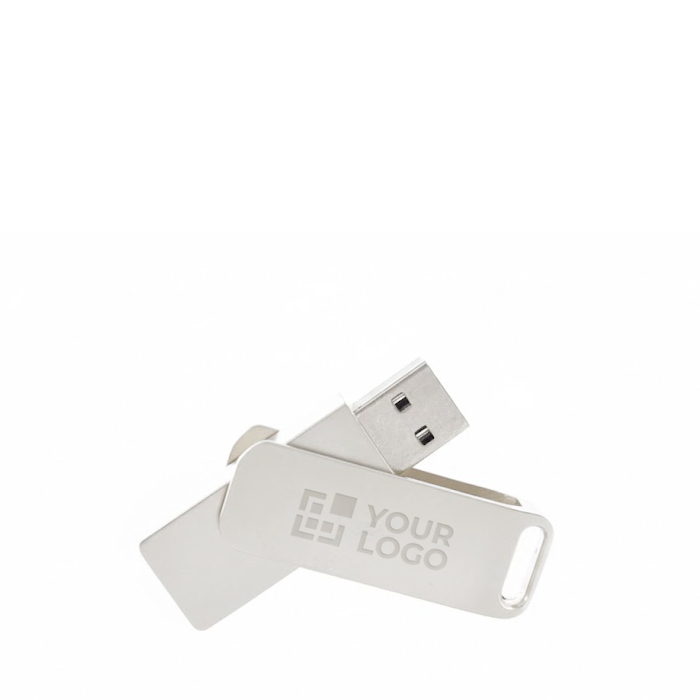 USB-stick met metalen behuizing en clip