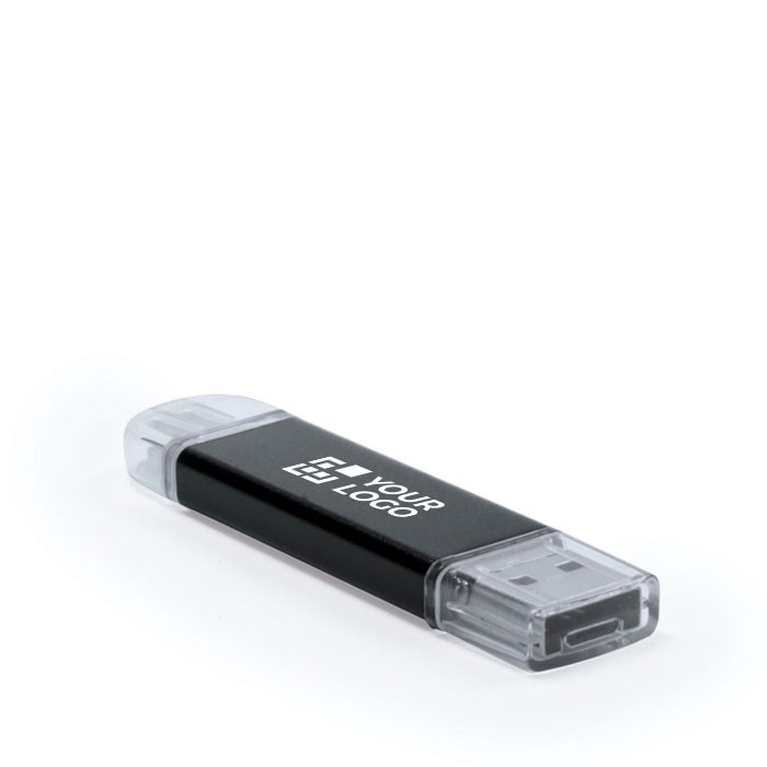 Aluminium USB met Micro-USB en type-C aansluiting