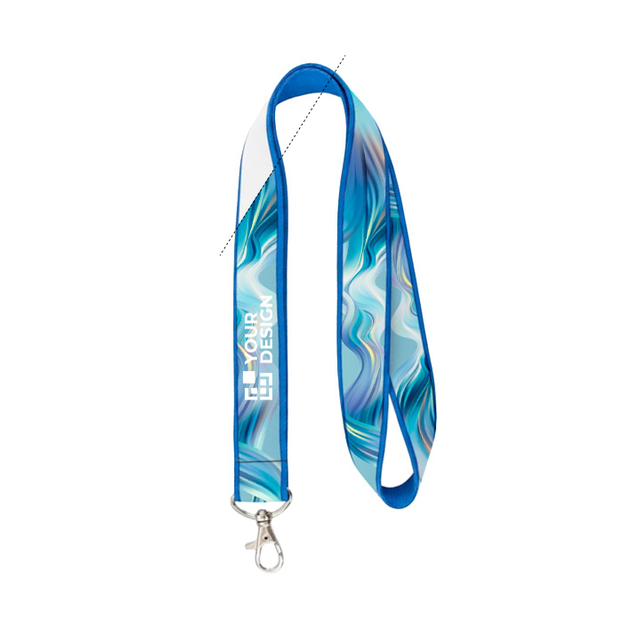 Dubbel-laags lanyard in full colour, op maat gemaakt in Europa