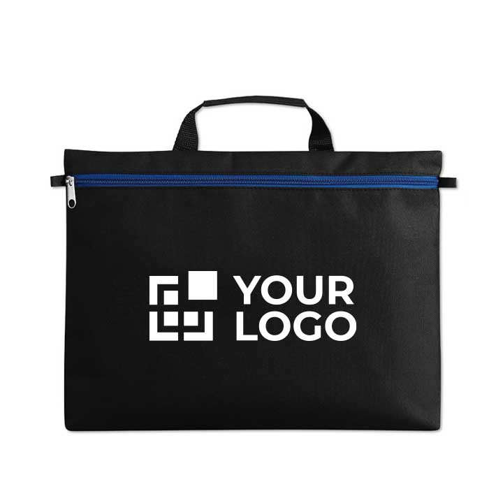 Documententas met logo kleur zwart