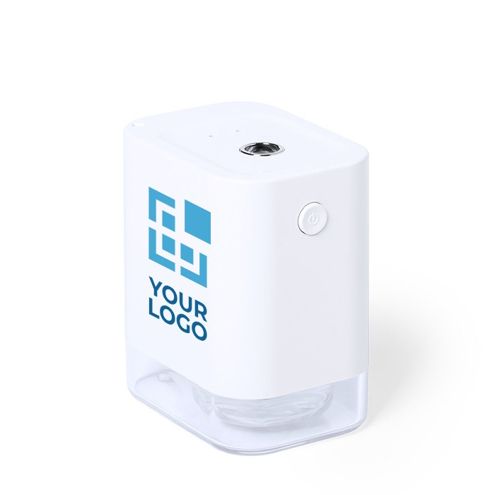Automatische dispenser spray voor de huid weergave met jouw bedrukking