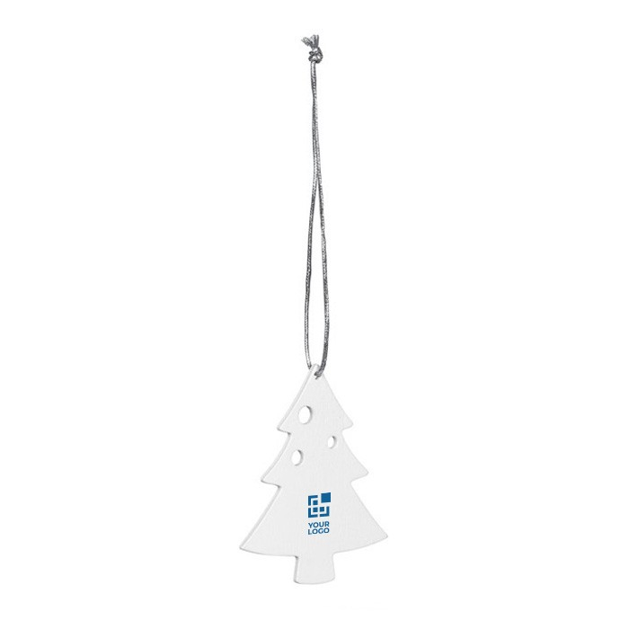 Eco kerstboomhanger met logo (hout)