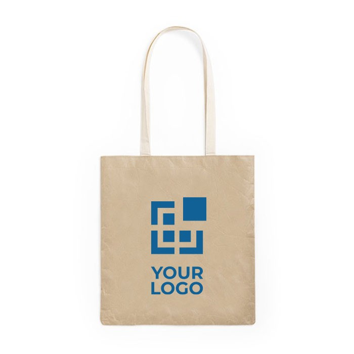 Eco tas gemaakt van gelamineerd papier weergave met jouw bedrukking
