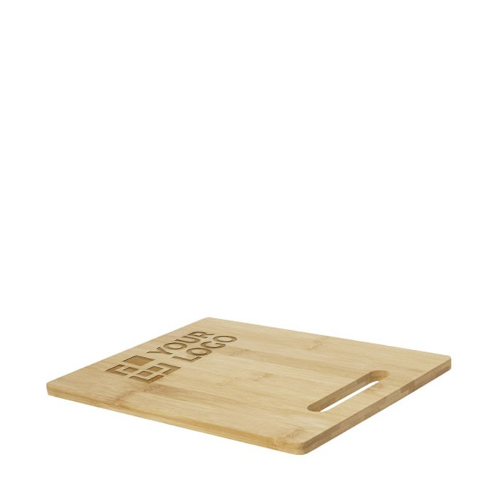 Bamboe snijplank met logo bedrukt licht hout