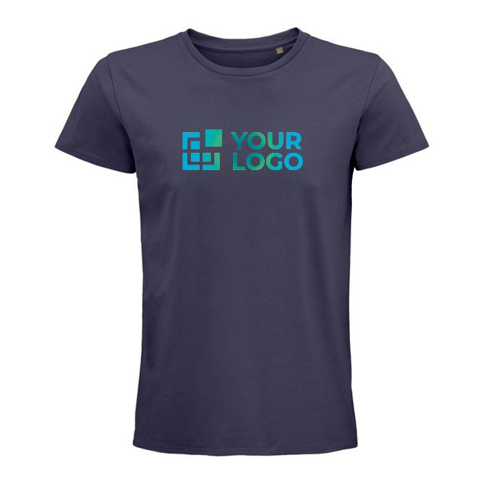Biologische t shirts met bedrijfslogo weergave met jouw bedrukking