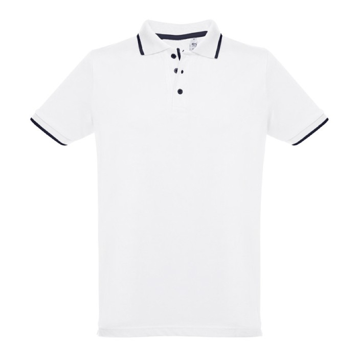 Katoenen poloshirts met logo, 210 g/m2 in de kleur wit