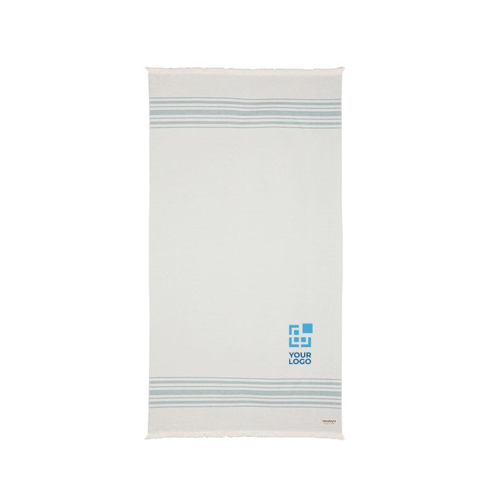 Grote sneldrogende hamam handdoek weergave met jouw bedrukking