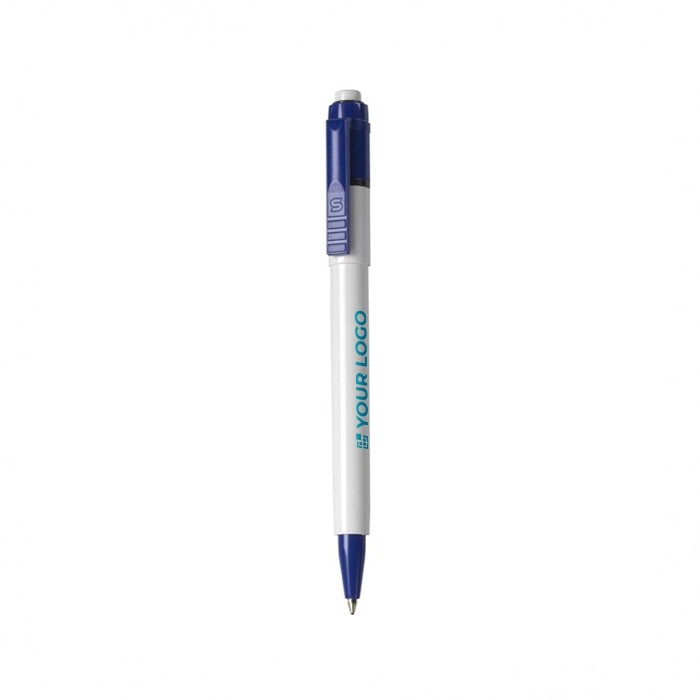 Balpen met witte houder en jumbo vulling met logo