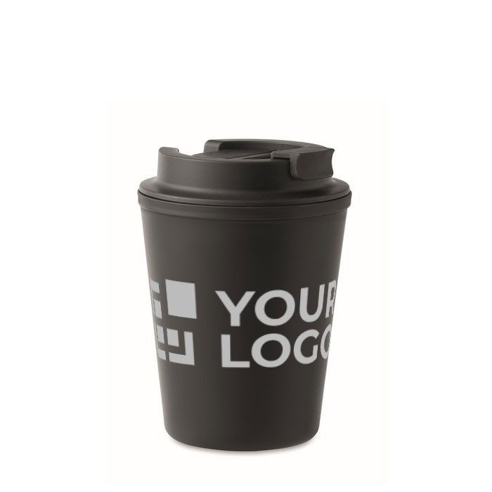Gerecycled thermisch meeneemglas weergave met jouw bedrukking
