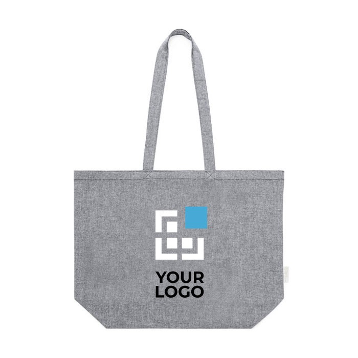 Tas van gerecycled katoen met lange hengsels 140 g/m2