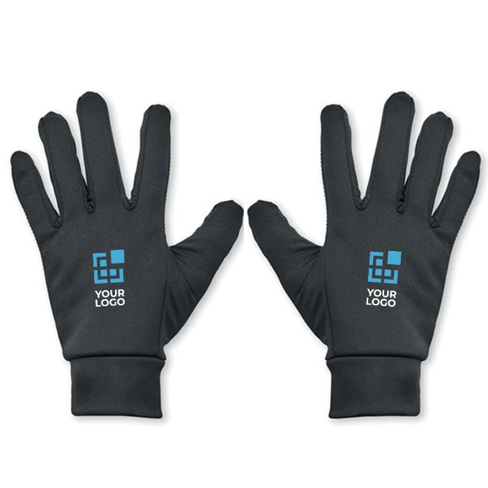 Polyester tactiele sporthandschoenen met logo voor smartphonegebruik