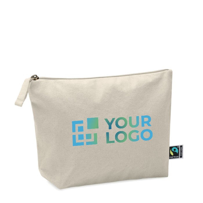 Fairtrade katoenen toilettas bedrukken 180 g/m2 Dun Fairtrade
