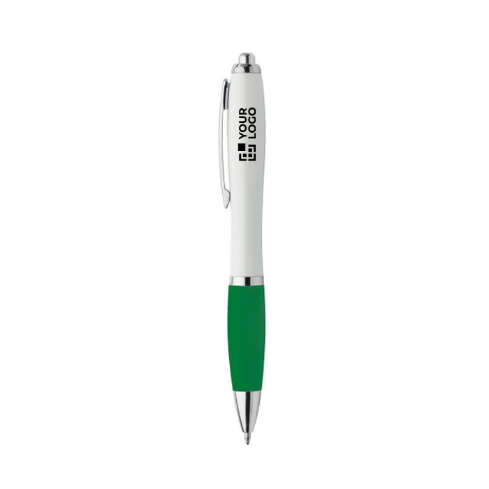 Gerecyclede ABS-pen met rubberen grip en blauwe inkt