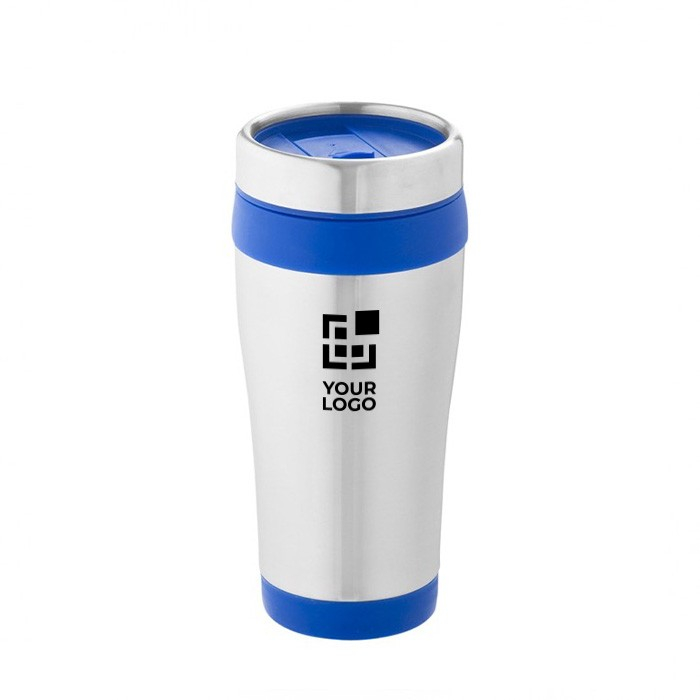 Thermosbeker van gerecycled rvs met draaibaar deksel 410 ml