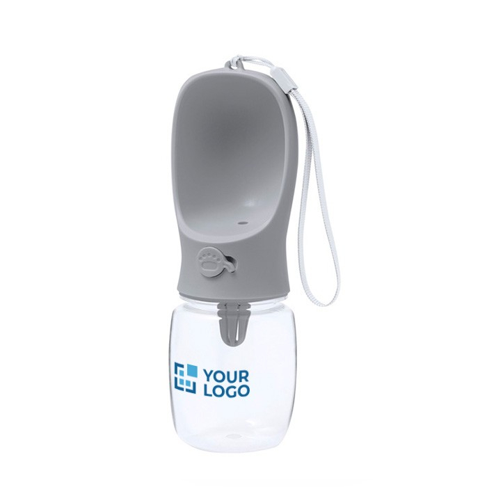 Huisdierfles met dispenser en praktische band 350ml