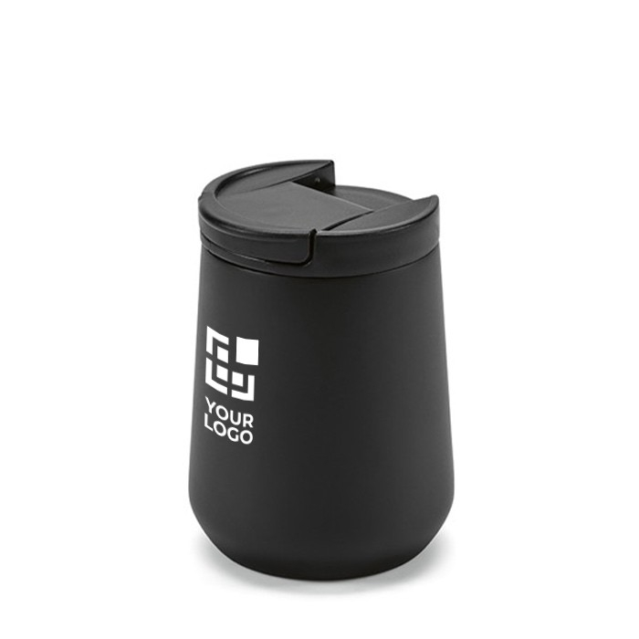 Thermosbeker van gerecycled rvs met lekvrij deksel 430ml