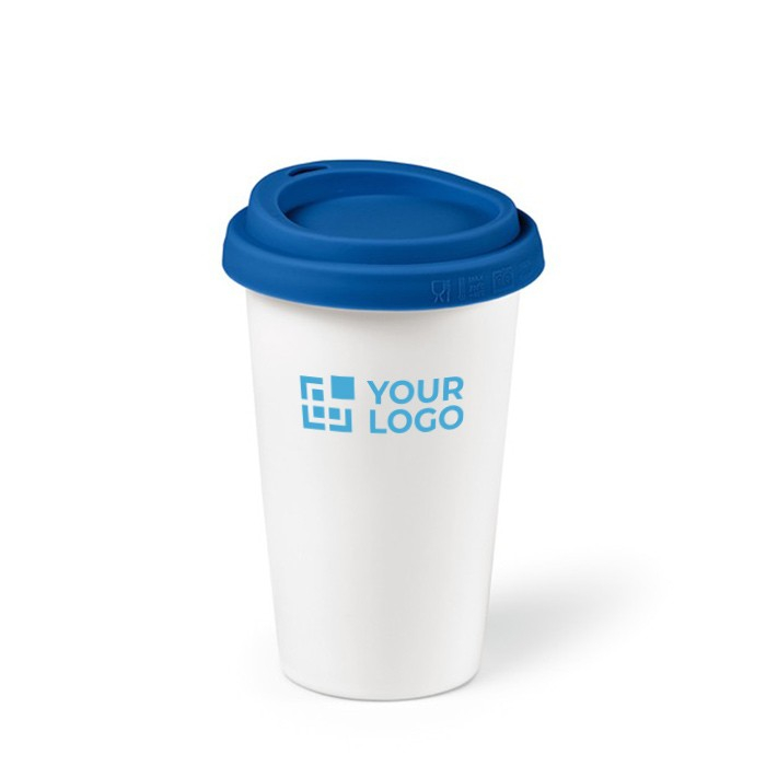 Keramische thermische to-go beker met siliconen deksel 300ml