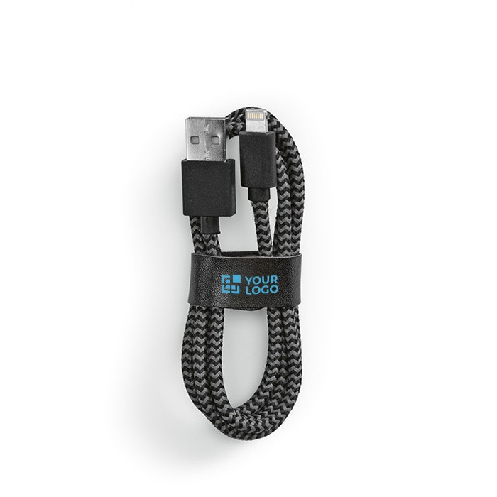 Oplaadkabel van RPET van 1 meter met USB-A en Lightning connector