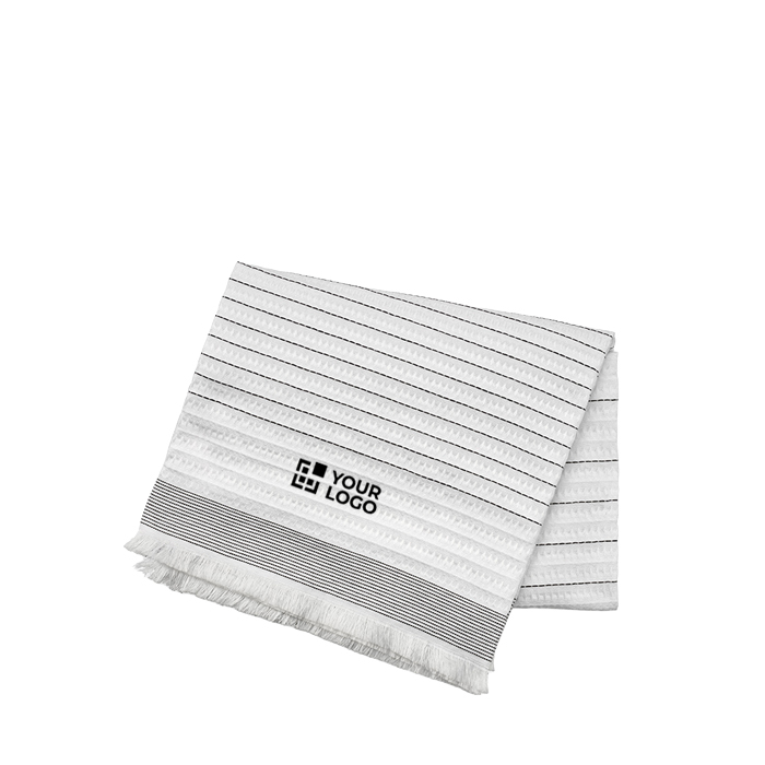 Deken van gerecycled katoen met strepen 220 g/m²