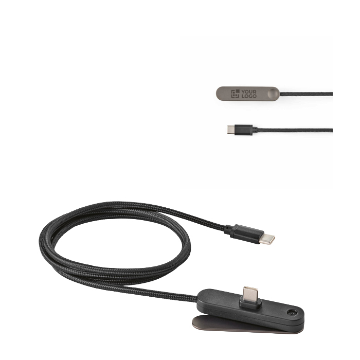 USB-C-snellaadkabel met geïntegreerde telefoonhouder 60 W