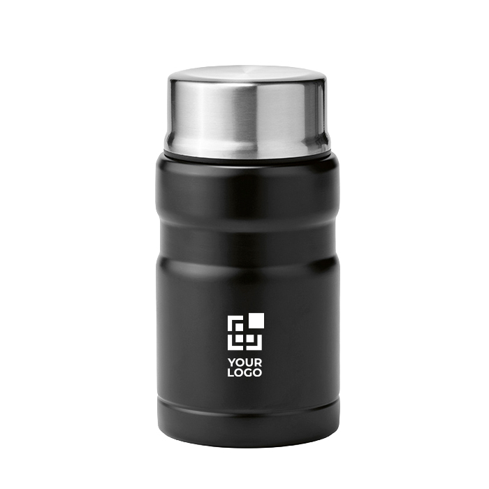 Thermos lunchpot van gerecycled staal met opvouwbare lepel 740 ml