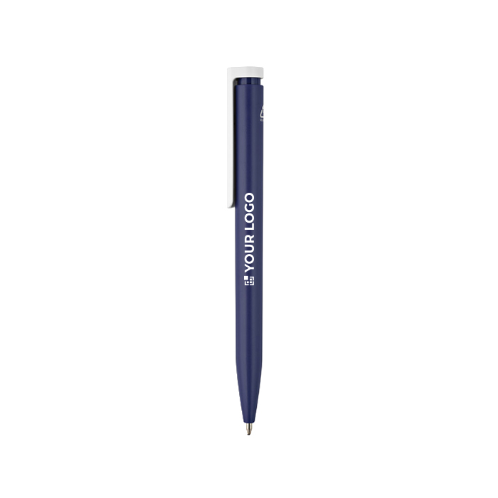 Pen van gerecycled plastic met ultralicht ontwerp en blauwe inkt