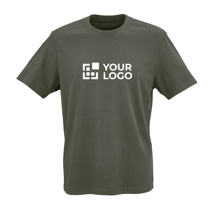 Unisex T-shirt van biologisch katoen met geribde kraag 140 g/m²