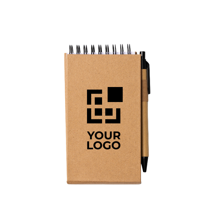 Bureauset van gerecycled karton met telefoonhouder en pen