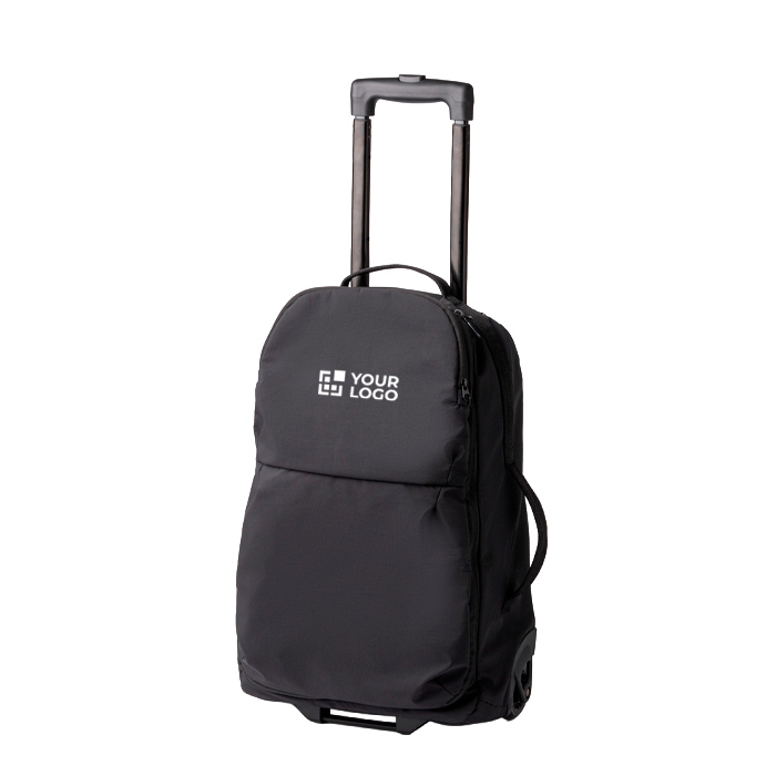 Trolley van gerecycled nylon met handige vakken en handgrepen