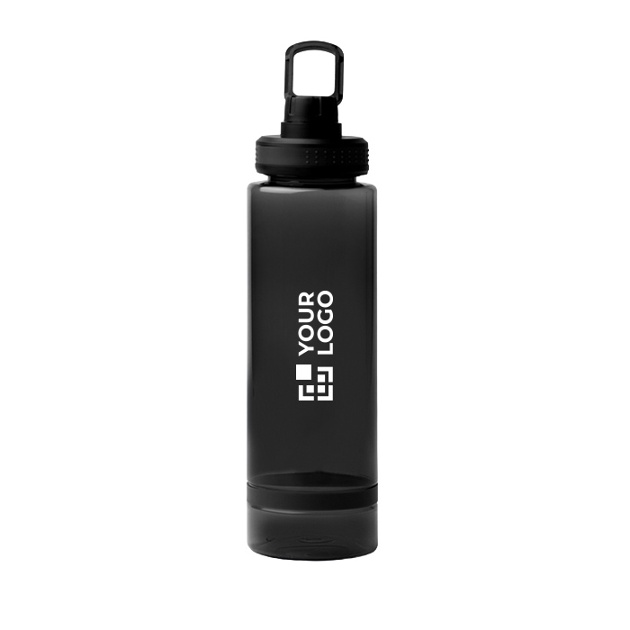 Transparante fles van gerecycled kunststof met drinktuit 750 ml