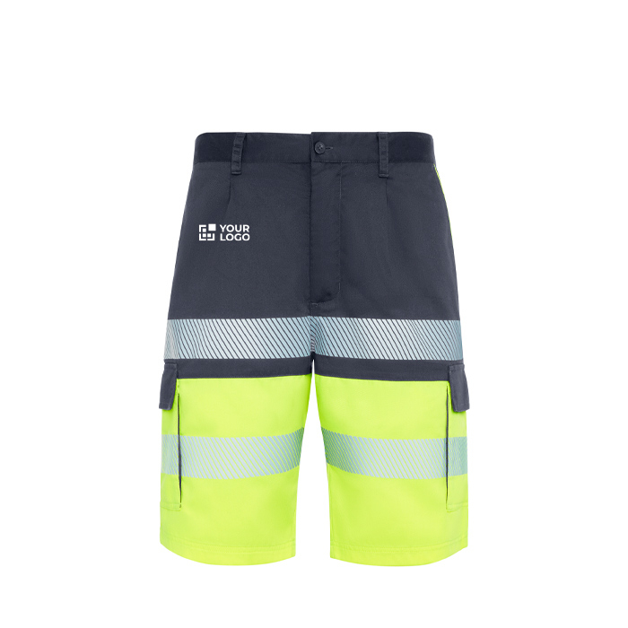 Tweekleurige unisex veiligheidsbermuda 210 g/m² Roly Lada