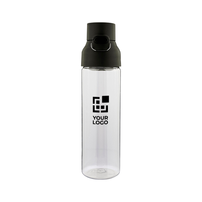 Transparante tritan fles met gekleurde dop en kliksluiting 750 ml