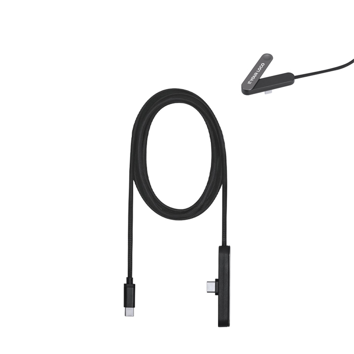 USB-C-oplaadkabel van gerecycled plastic met telefoonhouder 60W