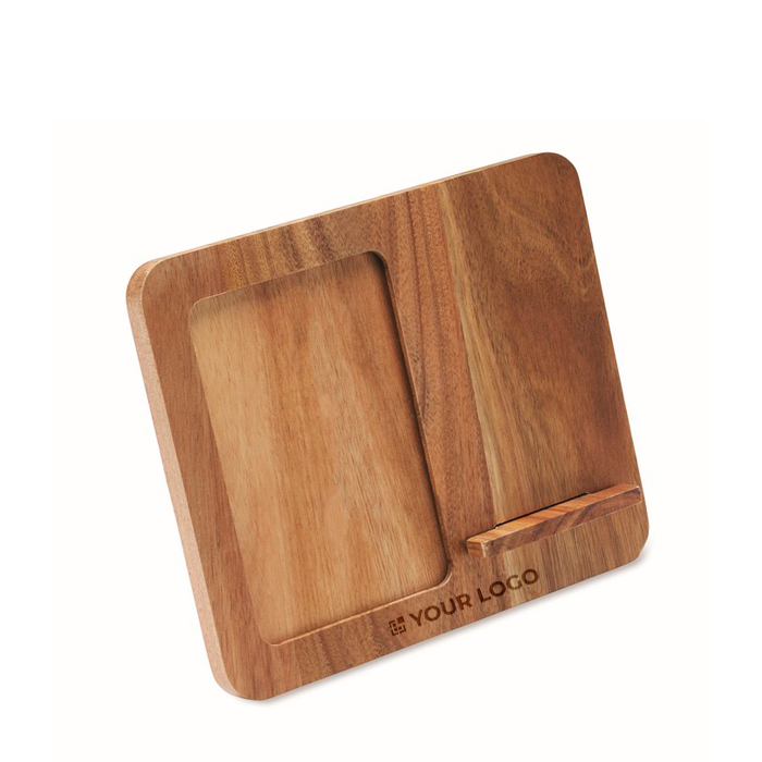 Houten draadloze oplader met telefoonhouder, fotolijst