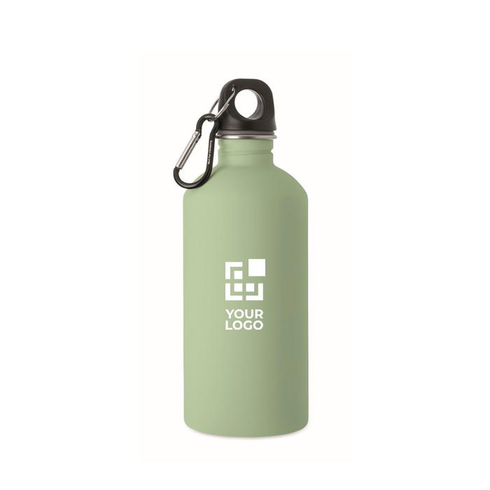 Lekvrije fles van roestvrij staal met rubberen afwerking 500 ml