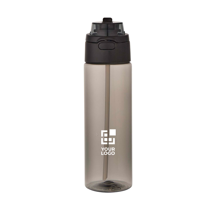 Fles met geïntegreerd rietje en lekvrije drukknopdeksel 700ml
