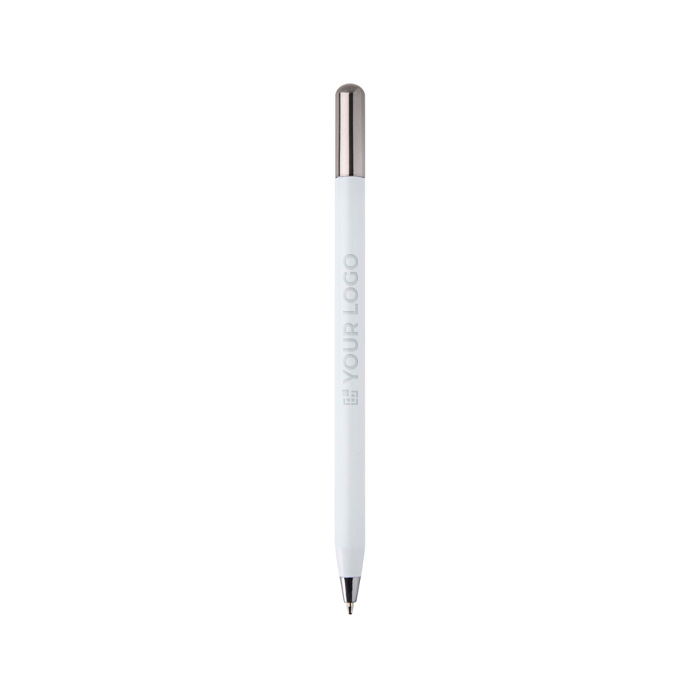 Pen van gerecycled aluminium met draaimechanisme en zwarte inkt