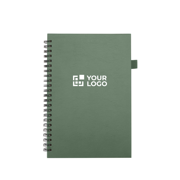 A5-notitieboek met harde kaft van synthetisch leer, spiraalbinding en gelinieerde pagina's JournalBooks