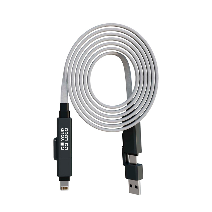 Magnetische oplaadkabel met oprolfunctie en dubbele ingang 60W