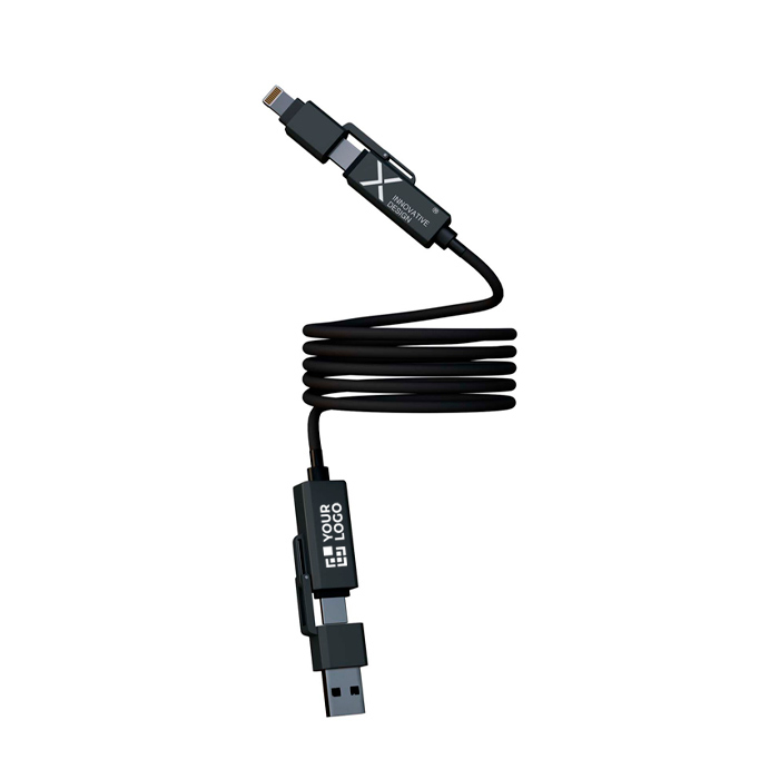 Ultrasnelle magnetische oplaadkabel met dubbele ingang 100W SCX.design