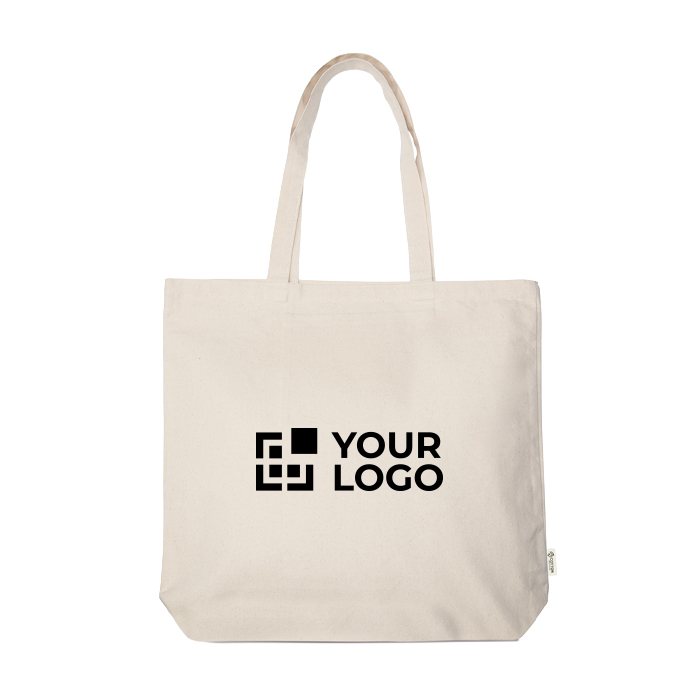 Tas van gerecycled katoencanvas met binnenvak 310 g/m²