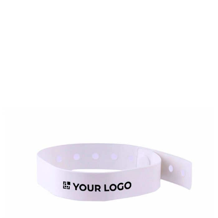 Dunne vinyl identificatiearmband voor festivals en feestjes met jouw bedrukking