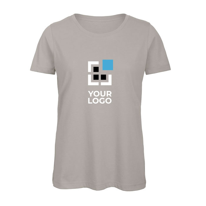 T-shirt van biologisch katoen voor dames met korte mouwen 140 g/m² B&C met jouw bedrukking