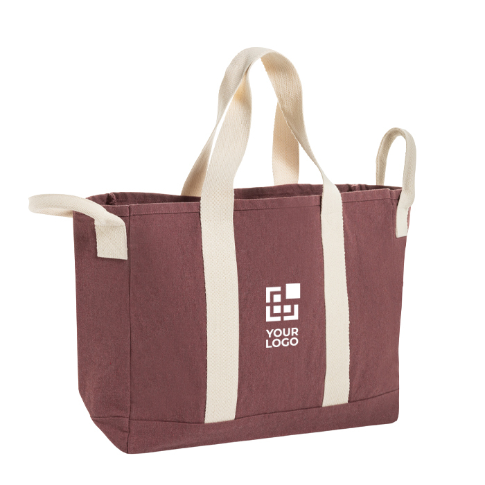 Strandtas van gerecycled canvas met gewassen afwerking 400 g/m²