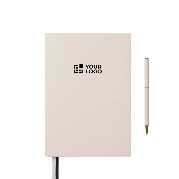 Notitieboek en pen set met geschenkdoos A5 gelinieerde pagina’s